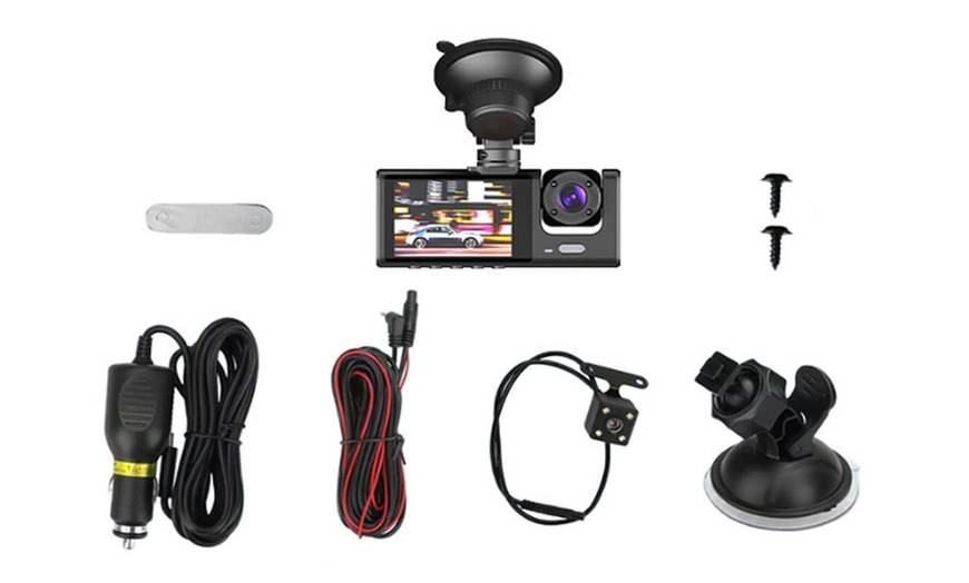 Image 5: Dash cam per auto a 3 canali