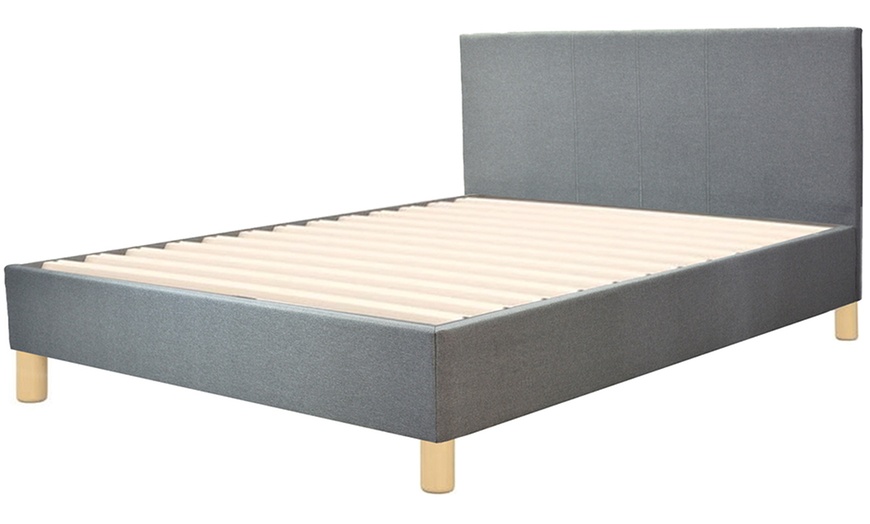 Image 3: Lit Rome en tissu design élégant, Sampur