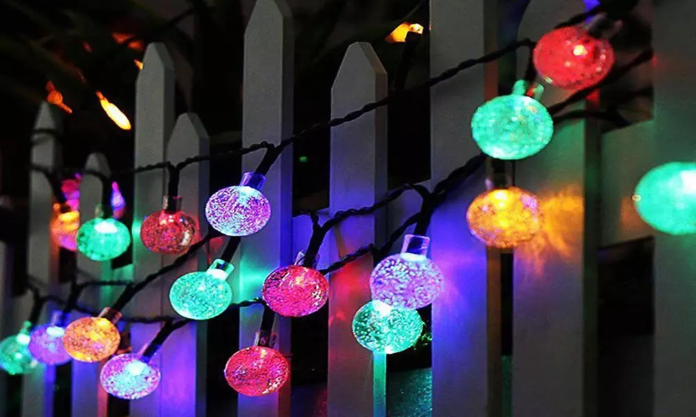 Solar-Lichterkette mit 20 LED-Leuchten