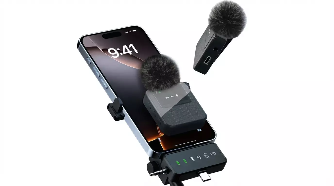 3-in-1 Professional Wireless Lavalier Microphone - Noise Cancelling Mic