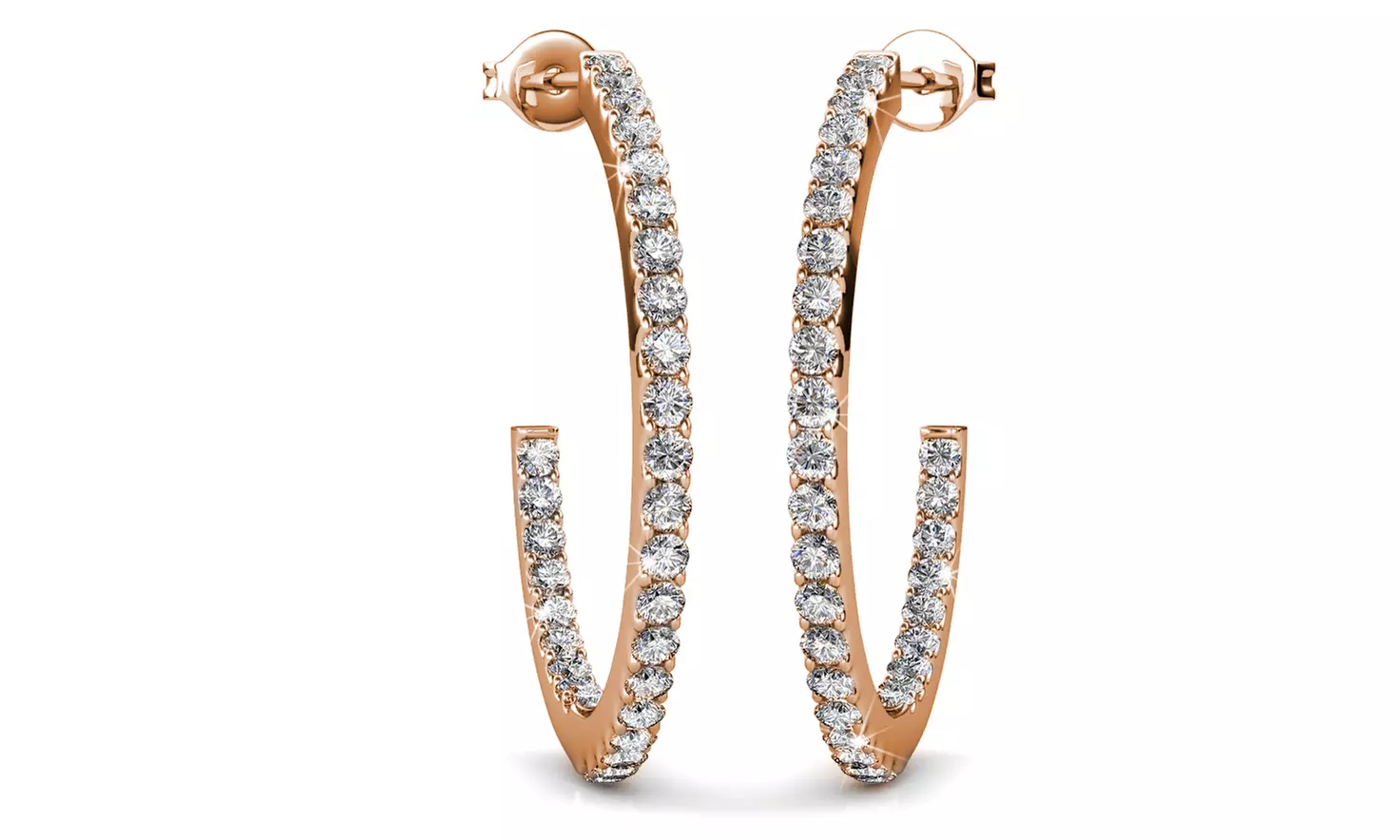 1x, 2x oder 3x Damen-Ohrringe mit österreichischen Kristallen