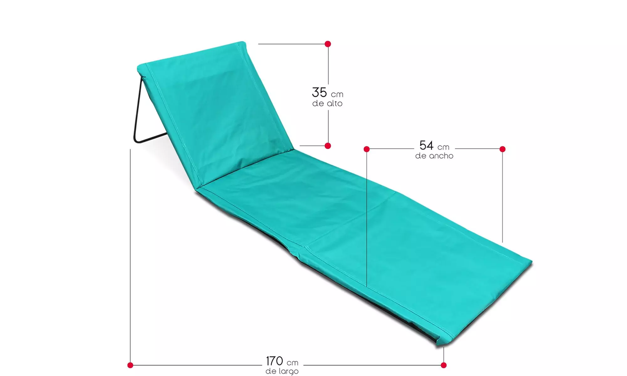 Outdoor-Faltmatratze mit verstellbarer Rückenlehne