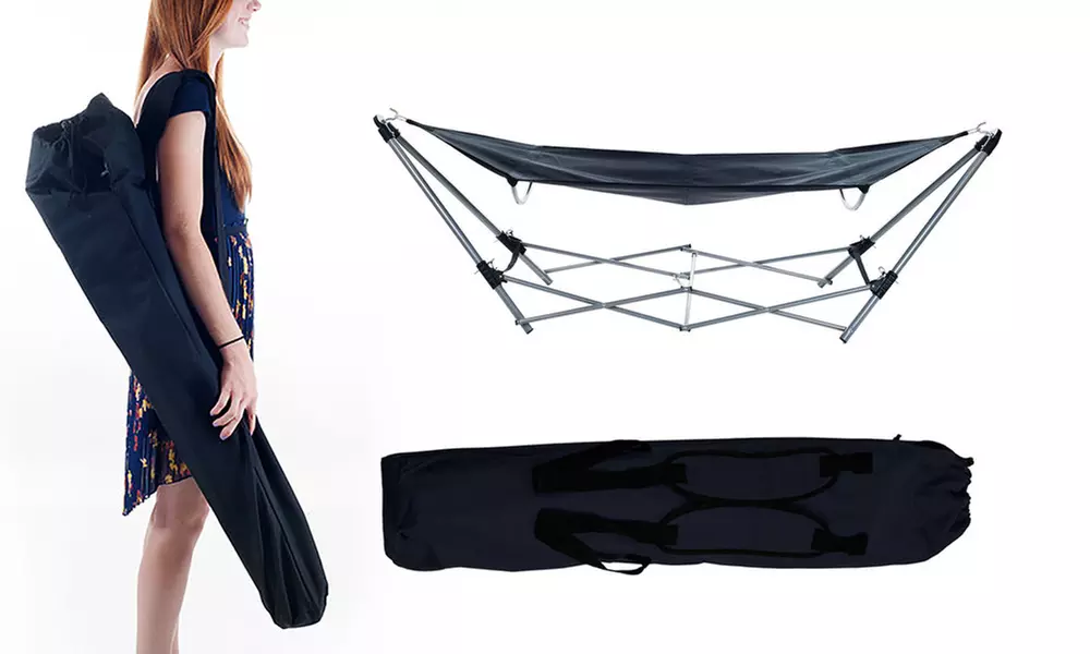 Stalwart Portable Hammock with Frame Stand and Carrying Bag - Second Medium