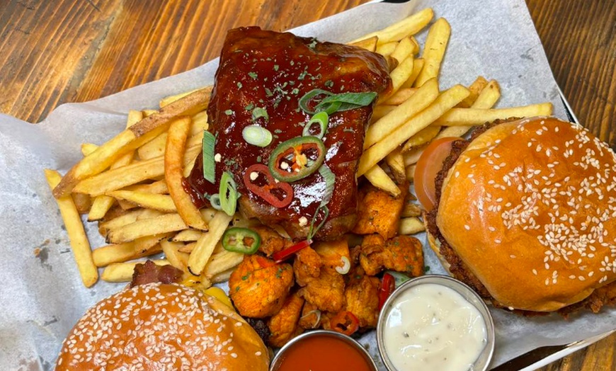 Image 2: Treat Yourself with a Burger, Chips, and Drink Deal for Upto Four!