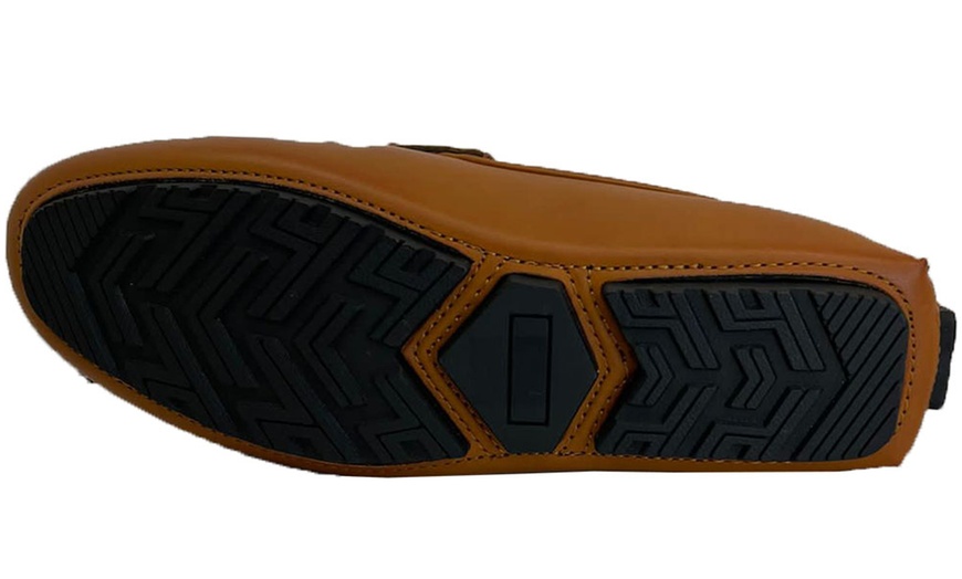 Image 7: Men's Slip-on Leather-Look Moccasins