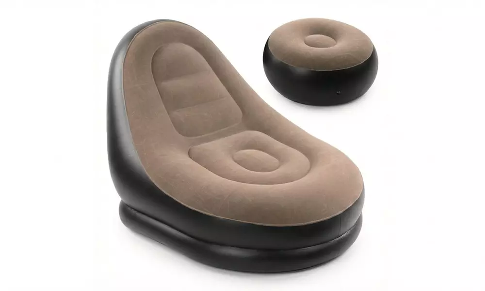 Sillón inflable con reposapiés