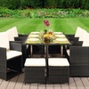 Image 15: 9, 11 or 13 Piece High Back Rattan Effect Cube Dining Set
