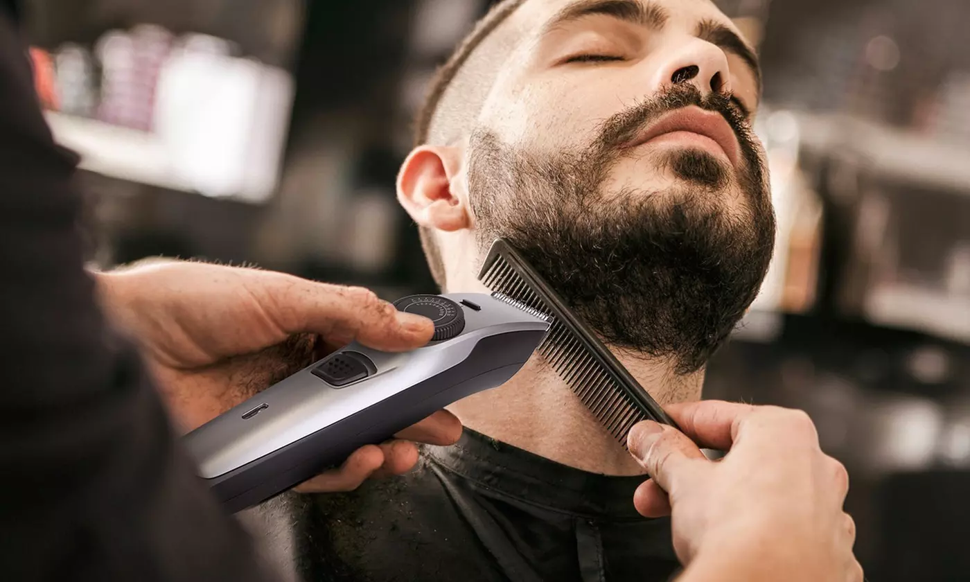 KEMEI Men's Cordless Electric Beard Trimmer Clipper Shaver Grooming Kit - Primary Image