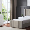 Image 2: DS Living Elara Winged Panel Bed With Ottoman Gas Lift