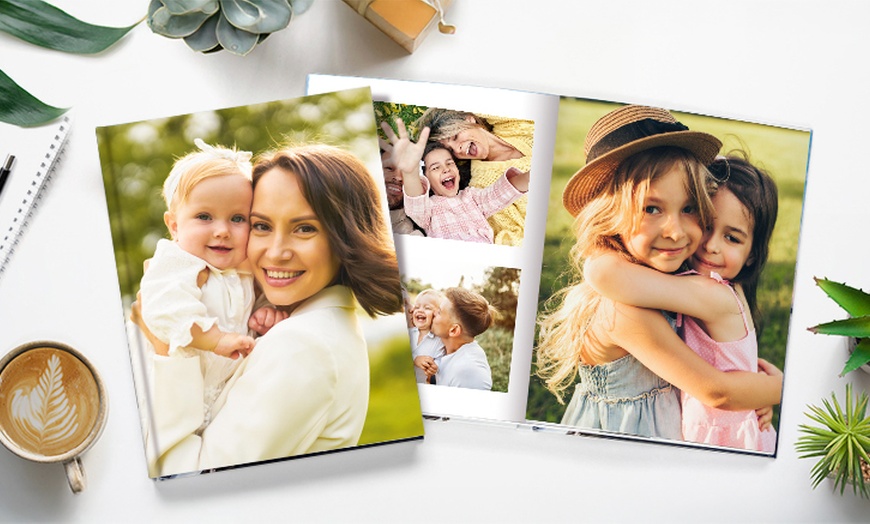 Image 1: Personalized A4 Hardcover Photo Book with Vibrant Colors & Layouts