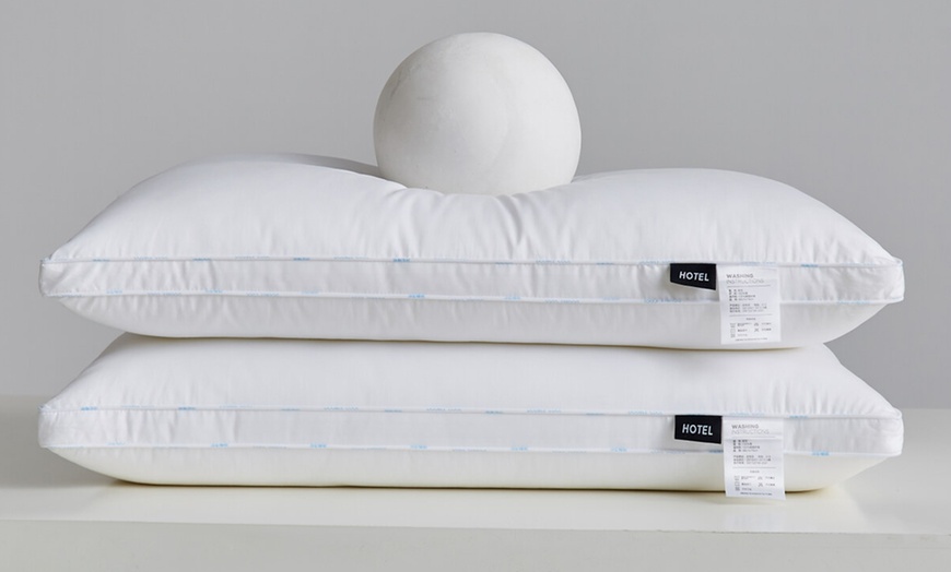 Image 13: Pure Cotton Luxury Hotel Pillow Duo
