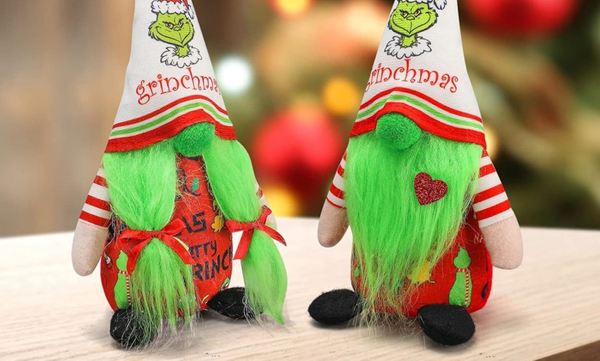 Image 2: One or Two Christmas Grinch Gonk Decorations