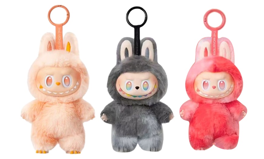 Image 1: Porte-clés peluche inspirée de l'univers Labubu
