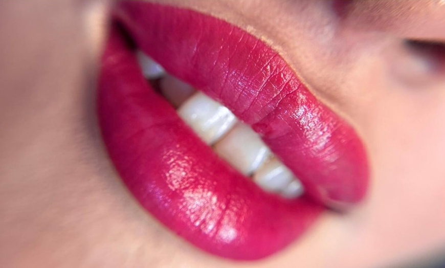 Image 1: Brow, Eyeliner or Lipliner Tattoo Session or Hair Extensions Install