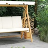 Image 1: Outsunny Three-Seater Swing Bench