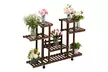 Artisasset 4-Layer 12-Seater Multifunctional Wheel Wooden Plant Stand - Second Medium