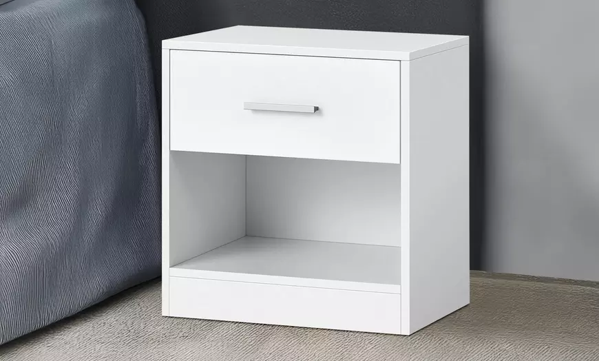 Image 3: Table de chevet contemporaine avec tiroir