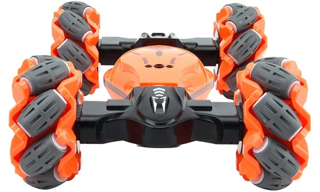 Cmj Rc Cars Unisex Orange Cmj Rc Transformable Stunt Car 4Wd 2.4Ghz 360° Rotation