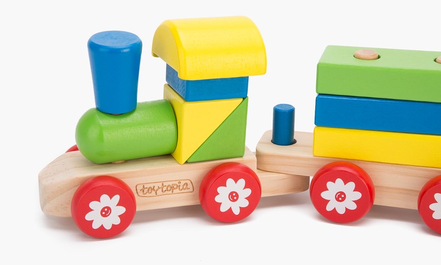 Image 3: Wooden Stacking Train