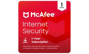 McAfee Internet Security 1 or 3 Devices | 1-or 2-years