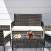 Image 4: 4-Piece Grey Rattan-Effect Dining Set