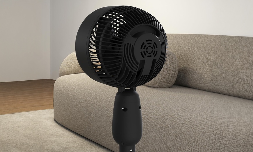 Image 3: HomCom 12-Inch Floor Standing Fan