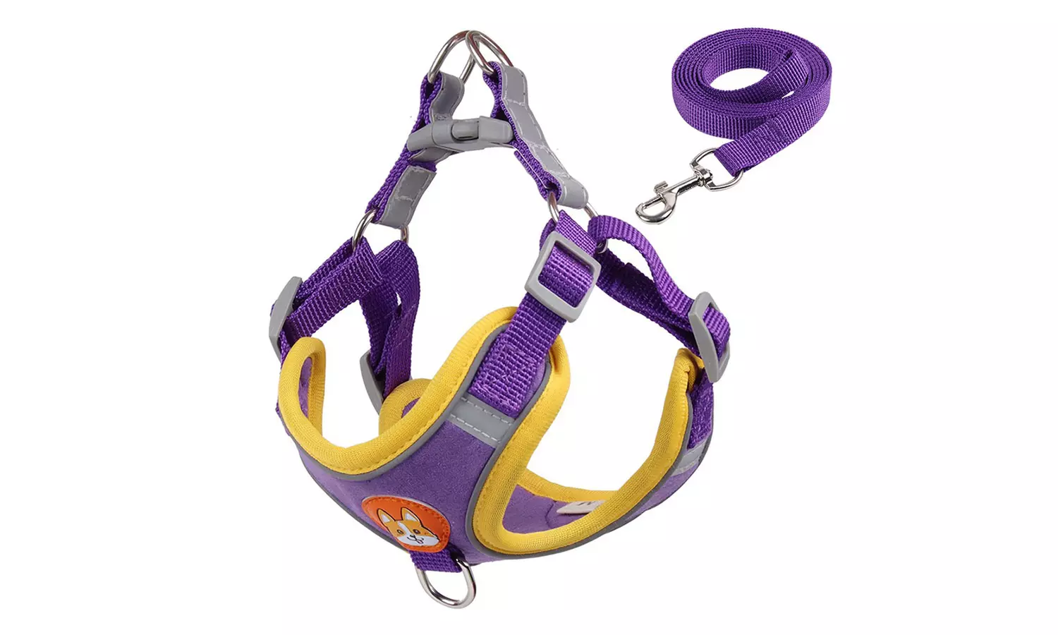 Dog Harness Leash Set with Collar Reflective No Pull for Small Dogs