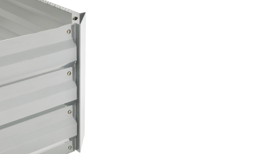 Image 10: 2.4m Sectioned Metal Raised Garden Bed