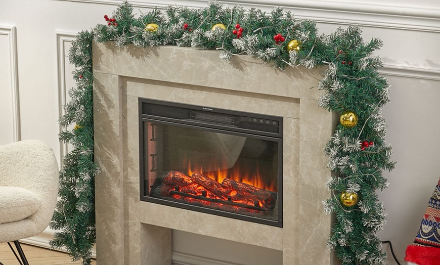 Image 9: Living And Home Festive Pre-Decorated Christmas Garland