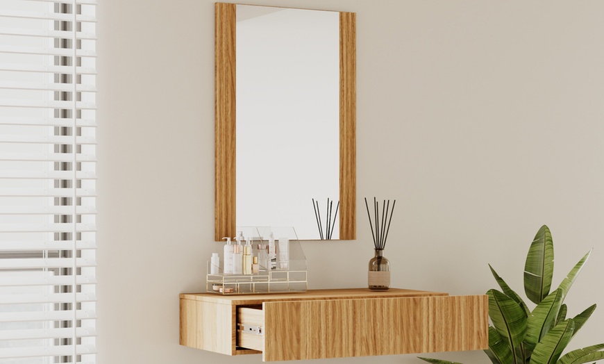 Image 5: Tocador acanalado con cajón y espejo 