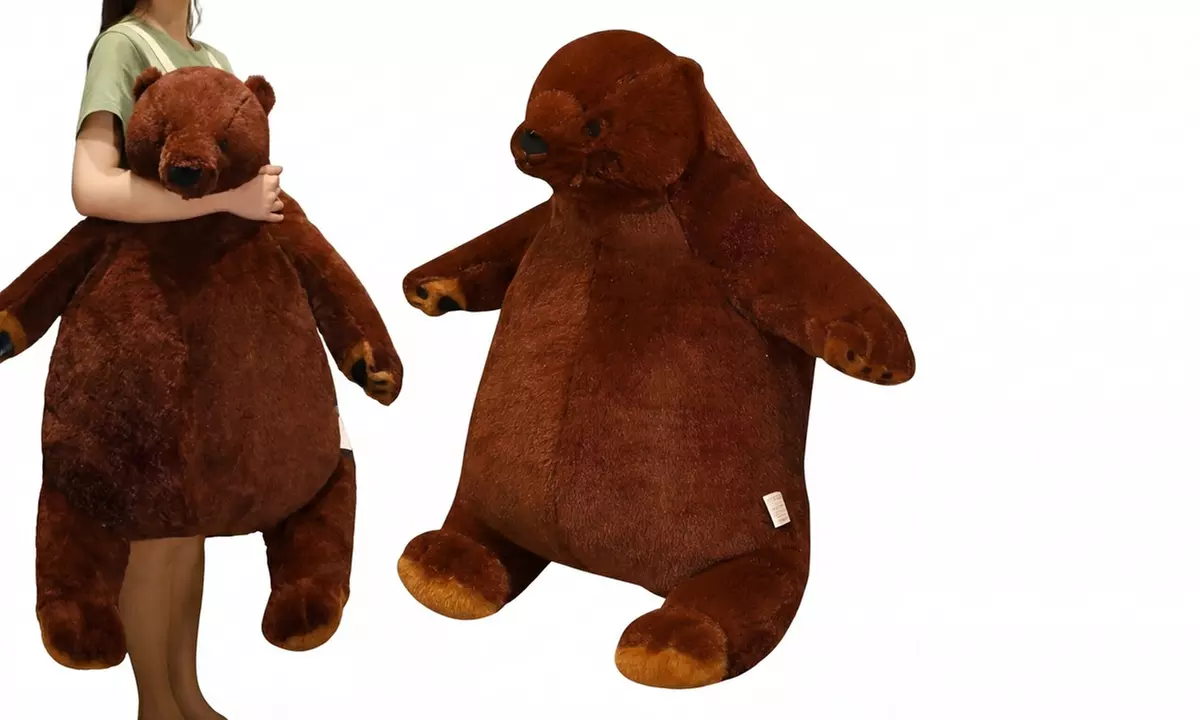 Ultra-Soft Realistic Plush Bear Pillow Toy