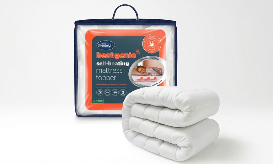Image 2: Silentnight Heat Genie Self-Heating Mattress Topper