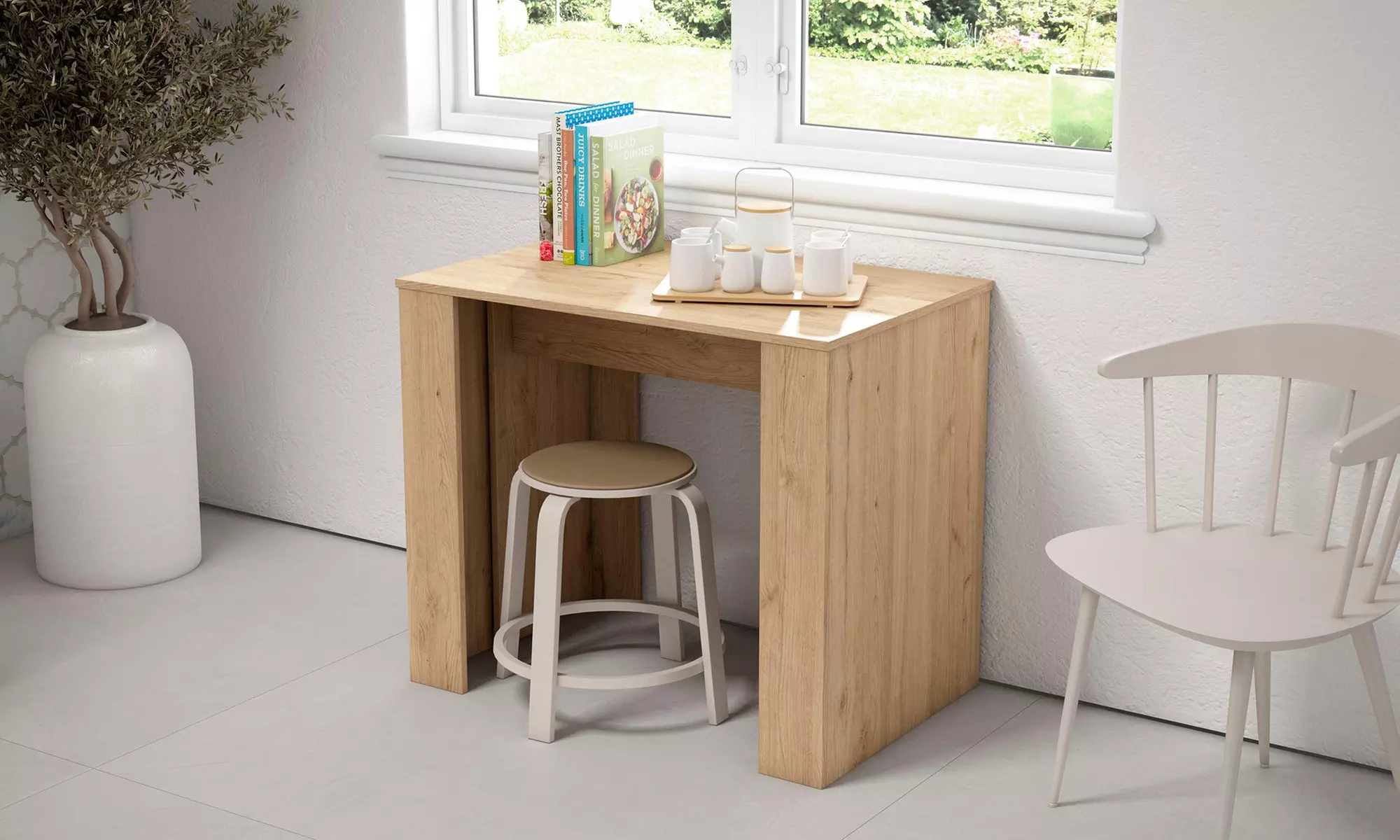 Extendable Console Table for 10 or 12 Diners