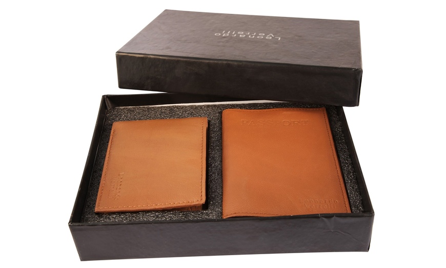 Image 19: Conjuntos de regalo de cuero Leonardo Verrelli