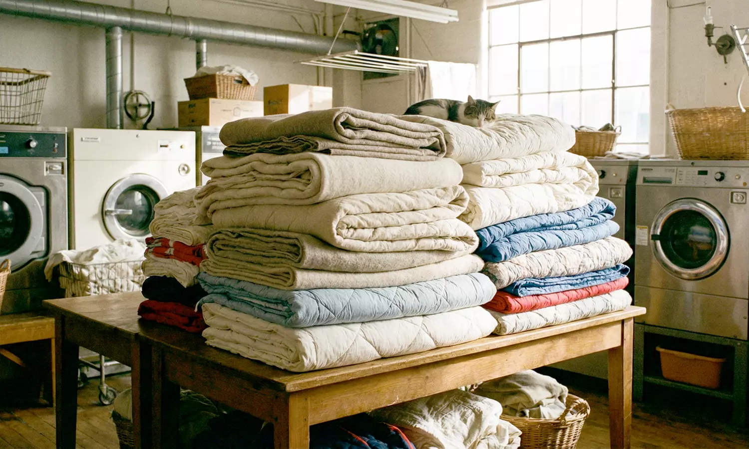Servicio de lavado, secado y desinfectado de mantas, edredones y juego de sábanas, ahorra hasta un 50% - Primary Image