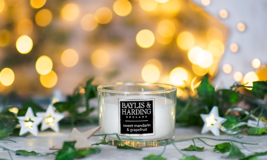 Image 4: Baylis and Harding 3-Wick Candle