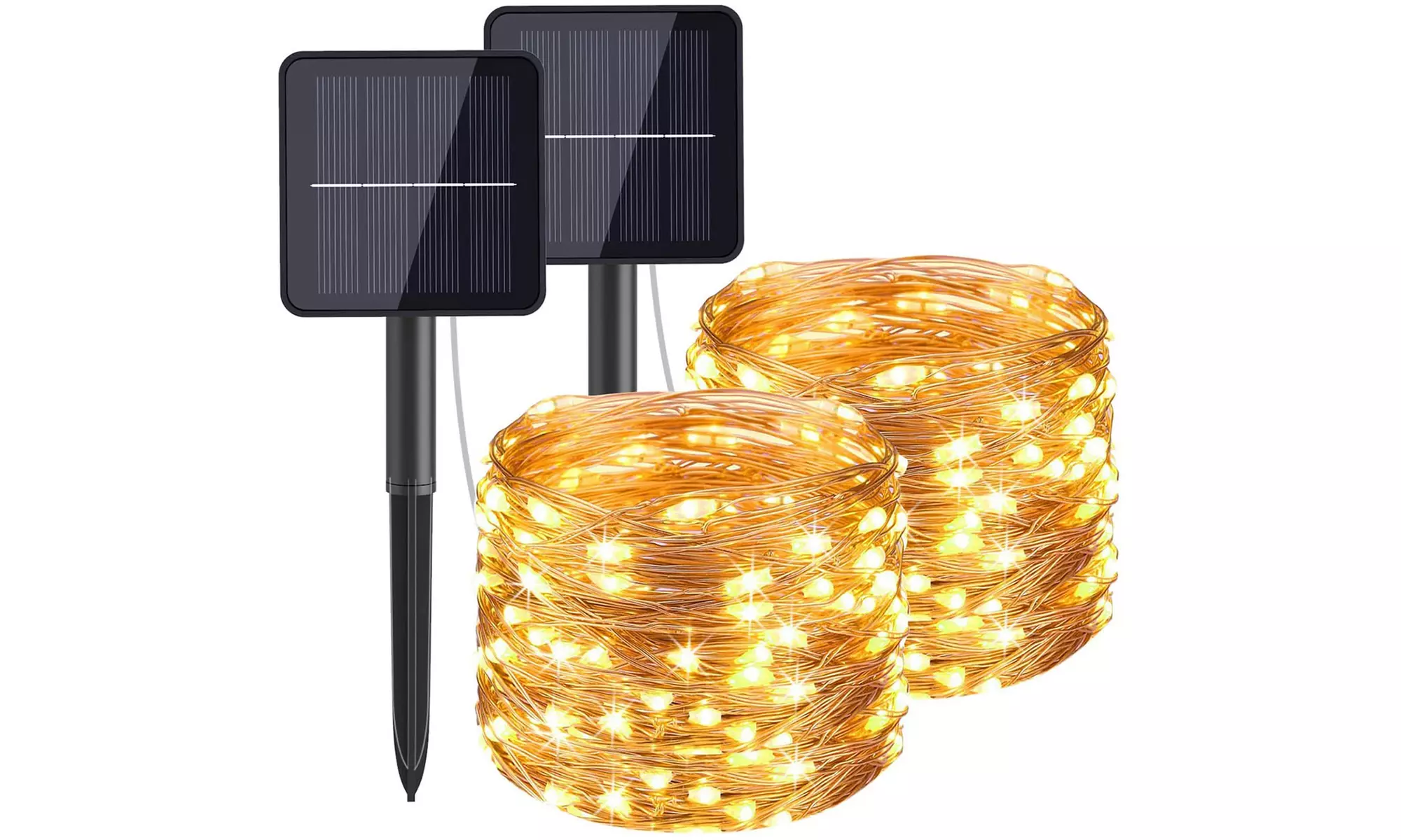 1 of 2 lichtslingers op zonne-energie voor binnen en buiten