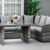 Image 1: Outsunny Rattan-Effect Five-Seater Sofa Set