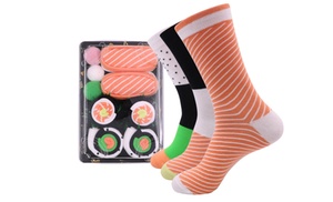 Unisex Sushi Roll Socks Gift Set