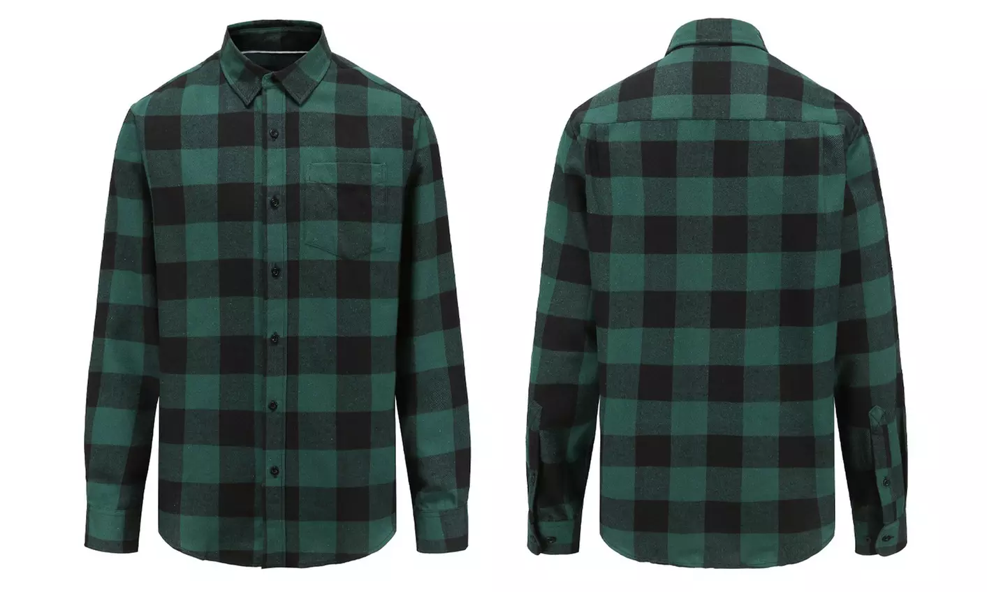 Braveman Men's Buffalo Plaid Button Down Classic Fit Flannel Shirt (S-3XL)