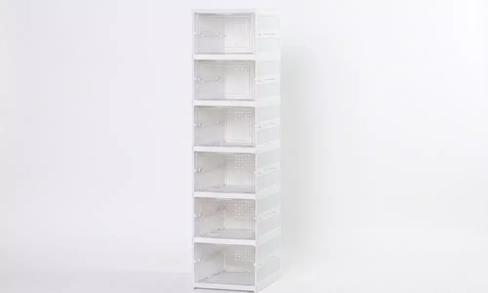 Organisateur à chaussures empilable avec 6 compartiments