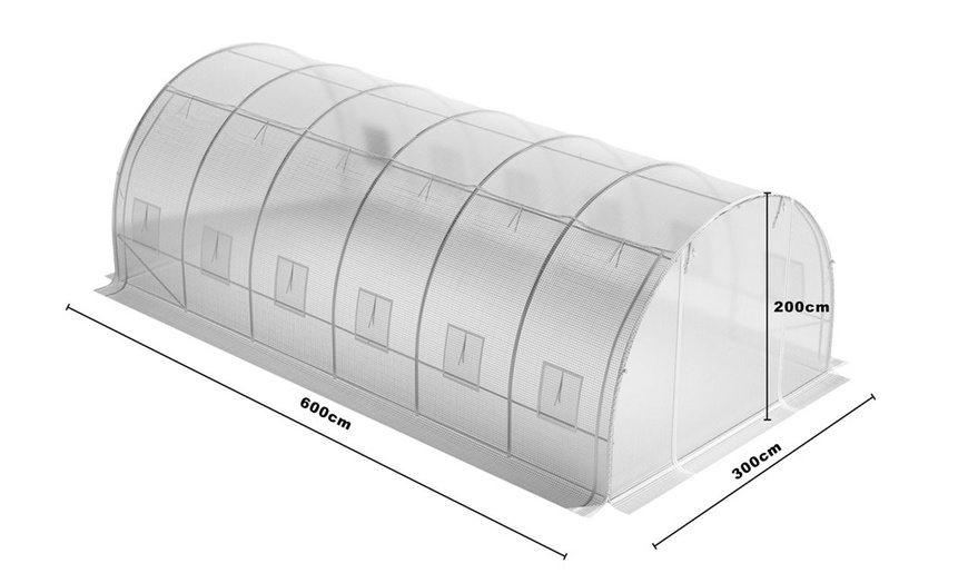 Image 20: Outdoor Walk-in Tunnel Steel Greenhouse with PE Cover