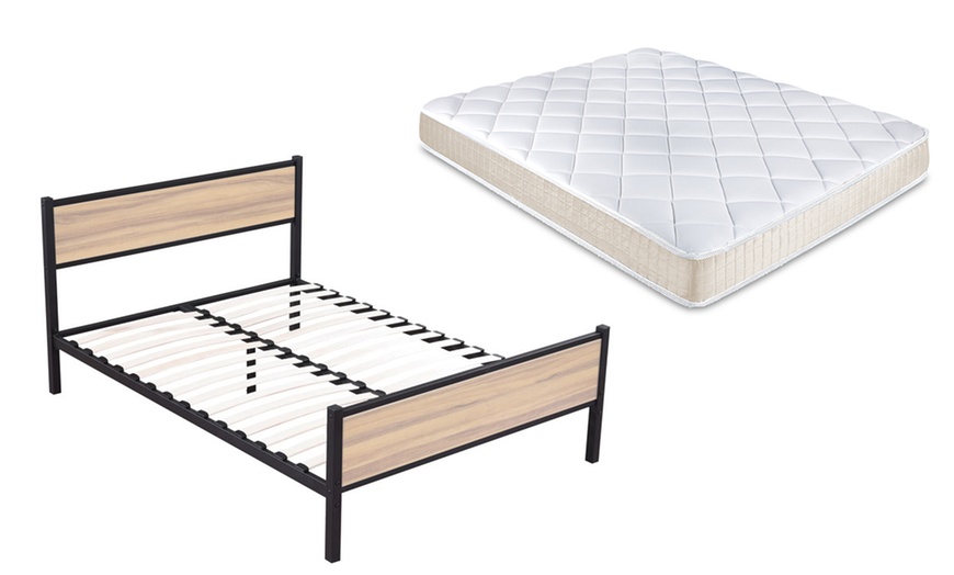 Image 18: Lit style industriel Texas, matelas en option, Sampur