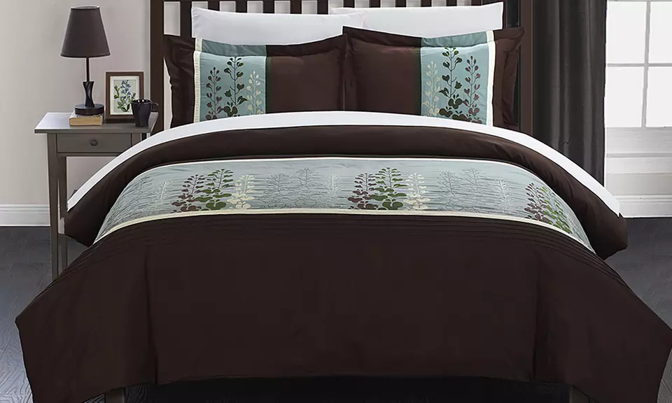 Harper Embroidered Duvet Cover Set (3-Piece) - Primary Image
