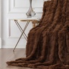 Image 2: Luxury Faux Fur Bubble Blanket Throw