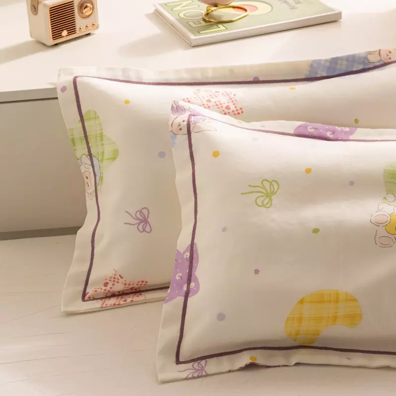 Breathable Pure Cotton Kids Pillowcase Pair