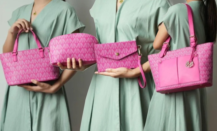 Image 2: Havenly Vegan Leather Tote Set - Stylish & Functional