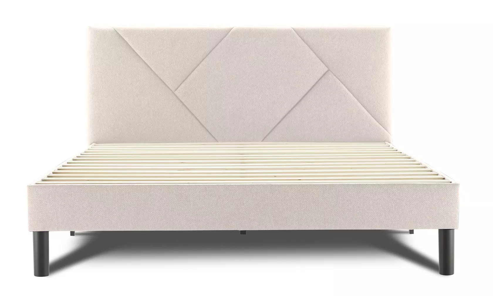 Lit design rembourré "Ric" avec rangement intelligent