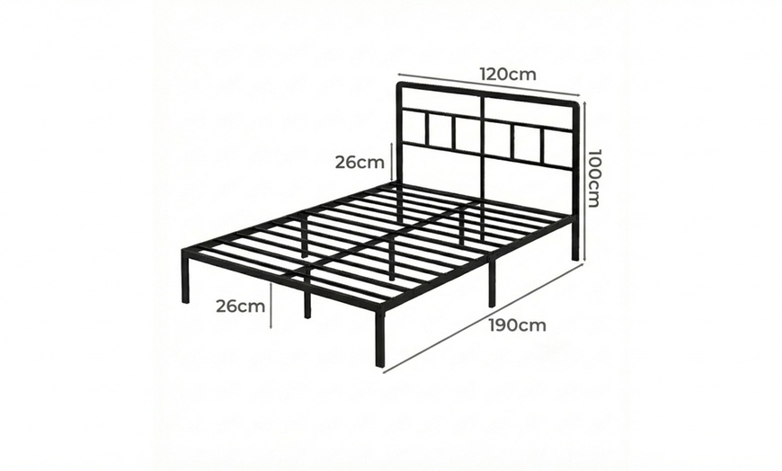 Image 6: Levede Metal Platform Bed Frame