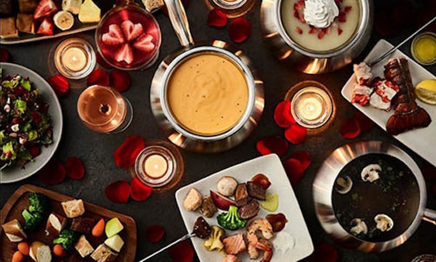 Image 1: 4-Course Fondue Dinner for 2 or 4 with Wine at Melting Pot Portland